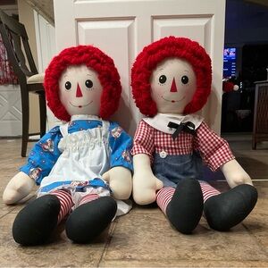 Adorable Rag Doll Pair with Red Hair
